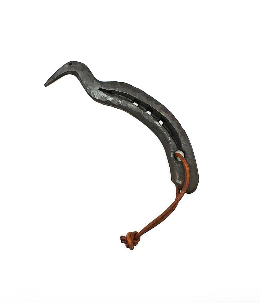 Handcrafted horseshoe hoof-pick