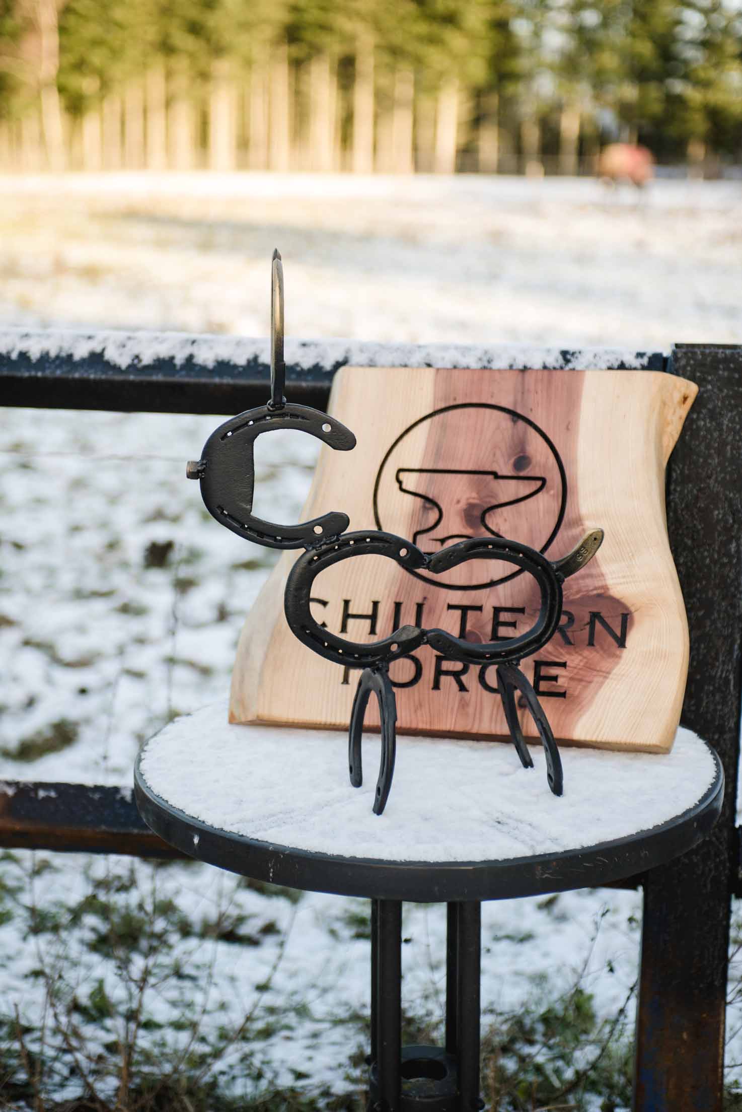 Handcrafted Horseshoe Reindeer