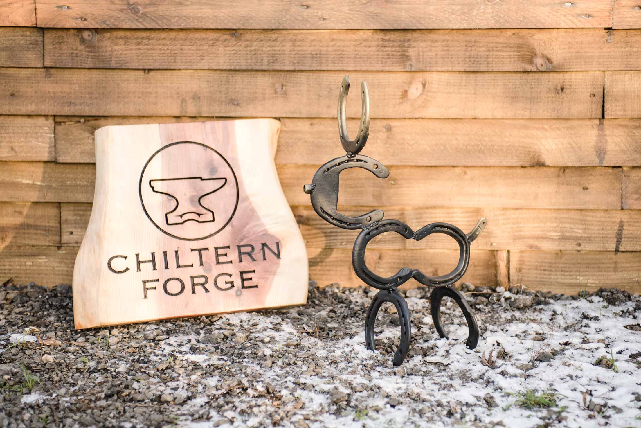 Handcrafted Horseshoe Reindeer