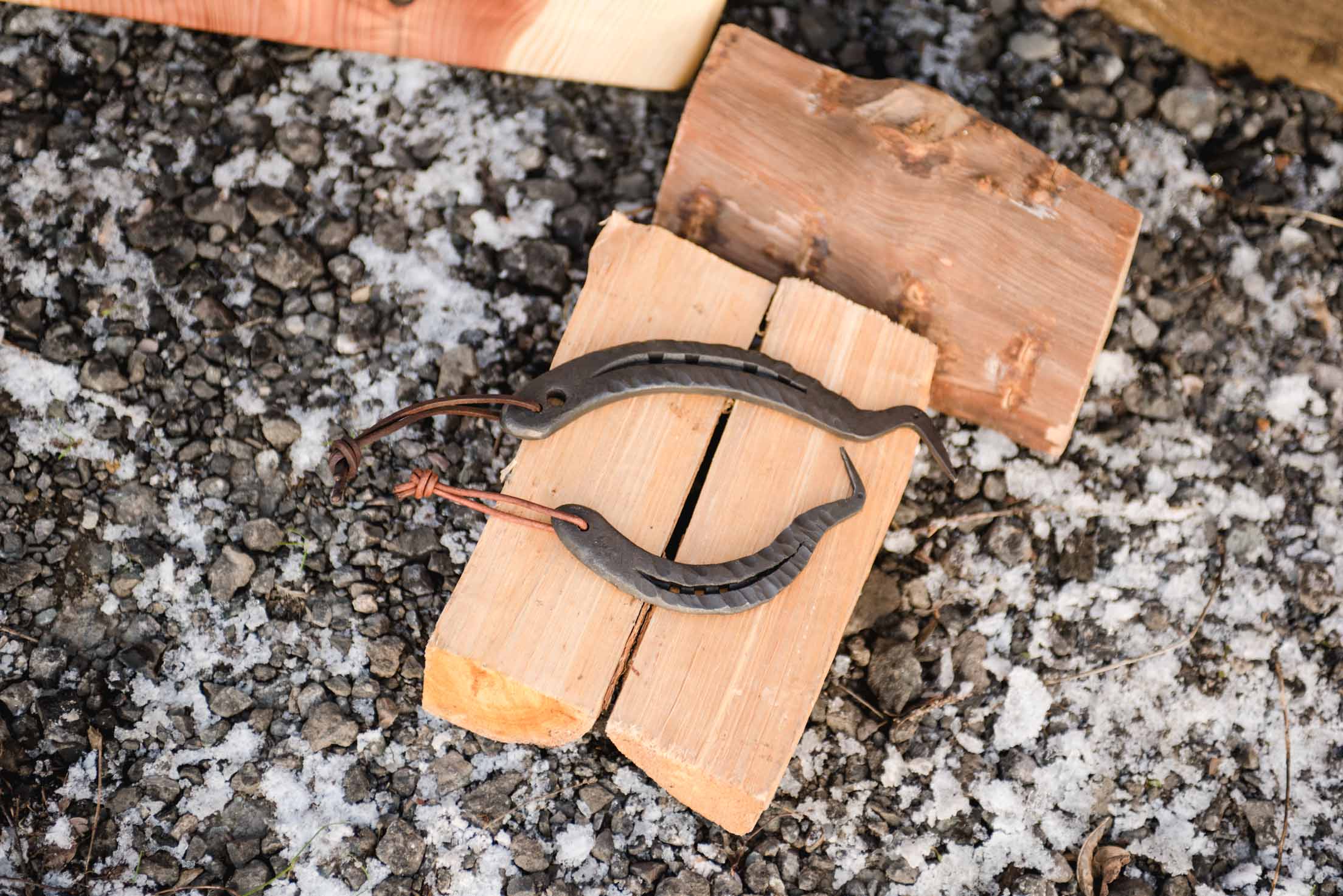 Handcrafted horseshoe hoof-pick